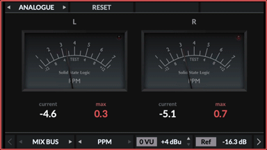 Analyseur en temps réel (RTA) à 31 bandes - Affichage analogique